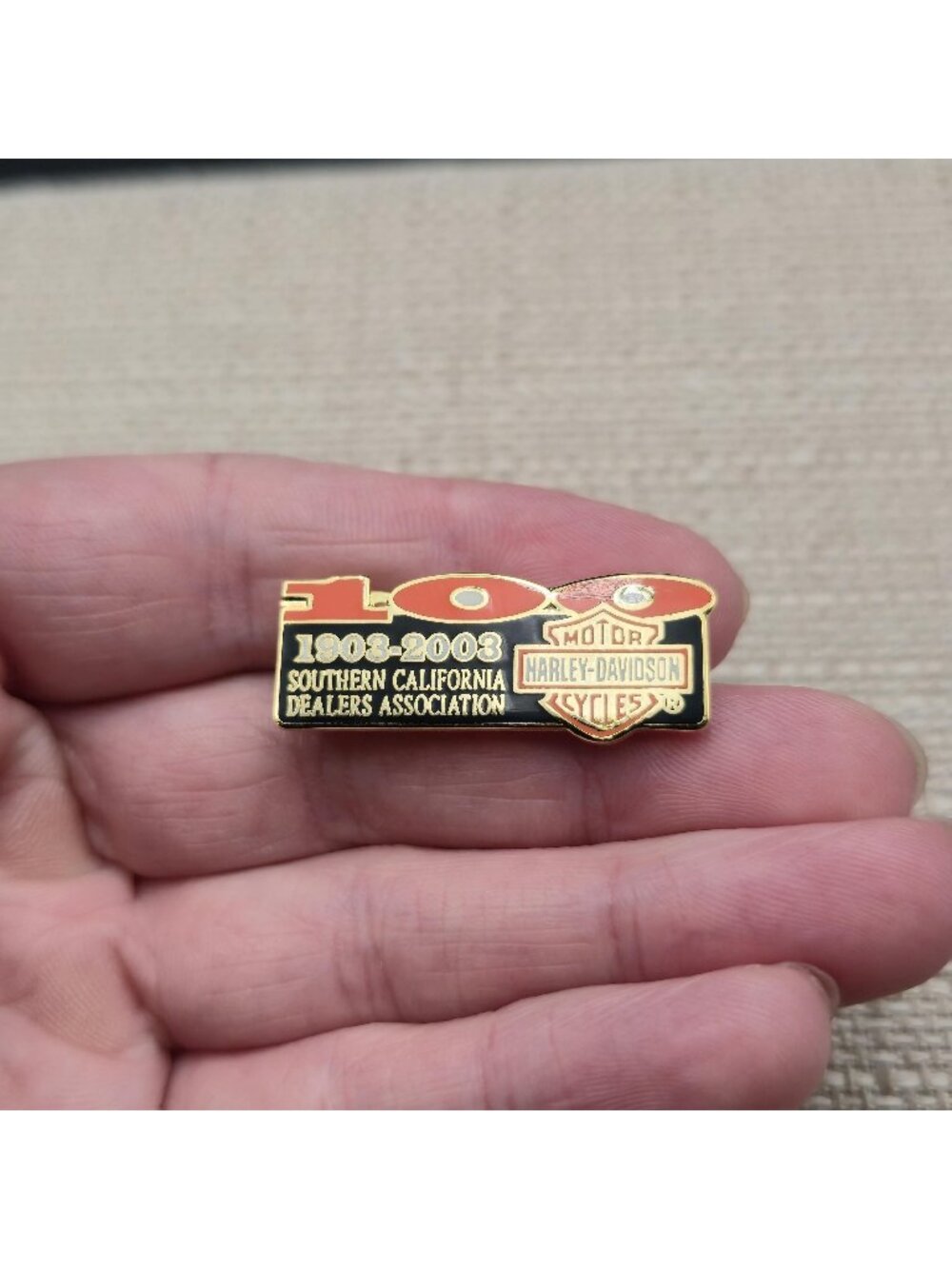 2003 Harley-Davidson Southern California Dealers 100th Anniversary Pin A8991